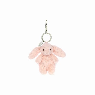 Jellycat Bashful Bunny Blush Bag Charm USA | 15964GEFK